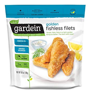 Gardein Golden Fishless Filets, Fish Free, Meatless Protein, 10.1 Ounce (Frozen)