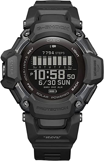 Casio Men's G-Shock Move GBD-H2000 Series, Multisport (Run, Bike, Swim, Gym Workout), GPS   Heart Rate Watch, Quartz Solar Assisted Watch