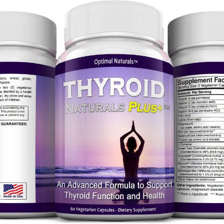 Thyroid Support Supplement bull Natural Thyroid Complex Packed w Essential Vitamins and Herbs to Support a Healthy Metabolism Energy and Weight Loss bull Avoid Hypothyroid Symptoms bull Vegetarian and Gluten-Free