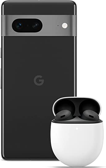 Google Pixel 7 – Unlocked Android 5G Smartphone with wide-angle lens and 24-hour battery – 256GB – Obsidian   Pixel Buds Pro – Wireless Earbuds – Bluetooth Headphones – Charcoal