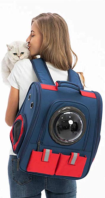Lollimeow Pet Carrier Backpack, Cat Bubble Backpack, Dog Carrier Bag for Small Dogs and Puppies, Airline-Approved