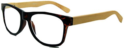 In Style Eyes Woodster, Classic Wayfarer Bamboo Reading Glasses
