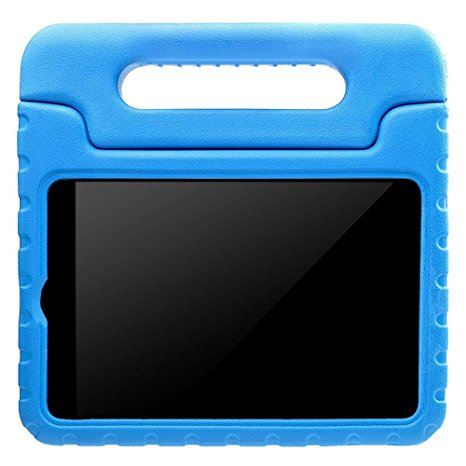 BMOUO Apple iPad Mini Shockproof Case Light Weight Kids Case Super Protection Cover Handle Stand Case for Children for Apple iPad Mini 3rd Gen (2014 Released) / iPad Mini 2 with Retina Display / iPad Mini (Blue)