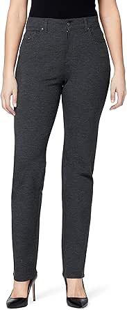 Gloria Vanderbilt Women's Petite Amanda Ponte High Rise Knit Pant