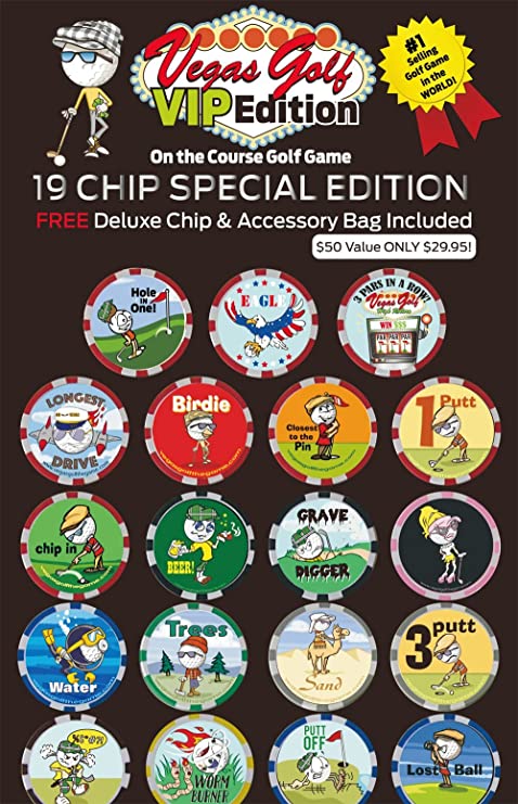 Vegas Golf VIP Edition 19 chip Game with Free Deluxe Tee Bag