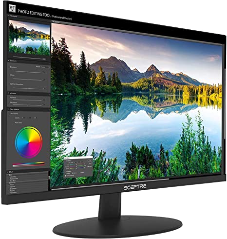 Sceptre IPS 27-Inch Business Computer Monitor 1080p 75Hz with HDMI VGA Build-in Speakers, Machine Black 2020 (E275W-FPT) New