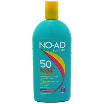NO-AD Kids Gentle Sunscreen Lotion, SPF 50 16 oz