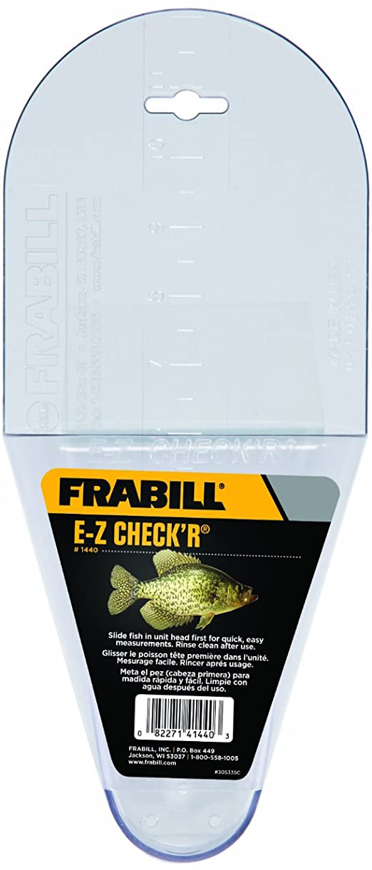 Frabill EZ Crappie Check'R Fish Measurer | Easy to Use Quick and Accurate Measurement | Measures Crappie Up to 12"