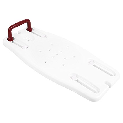 JCMASTER Portable Bathtub Shower Bench Ergonomic Plastic Shower Seat Board Bath Bench Guarantees Safety and Comfort, Lightweight Adjustable