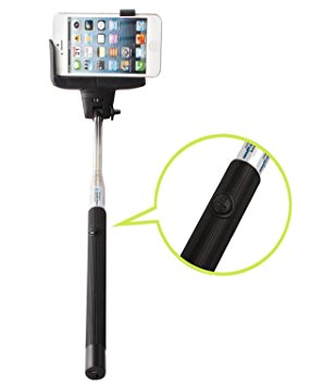 Poloaroid Adjustable Extendable Wireless Bluetooth Monopod Handheld Self Portrait Selfie Stick with Remote Shutter Function for iPhone 4/4s, iPhone 6/5/5s/5c, Samsung S3 S4, Blackberry, HTC, Sony, LG