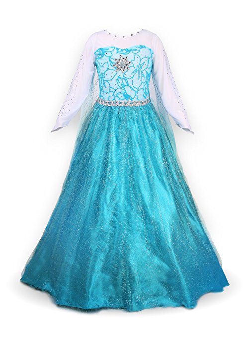 ReliBeauty Little Girls Snowflake Princess Elsa Fancy Dress Costume (3 yrs, Blue)