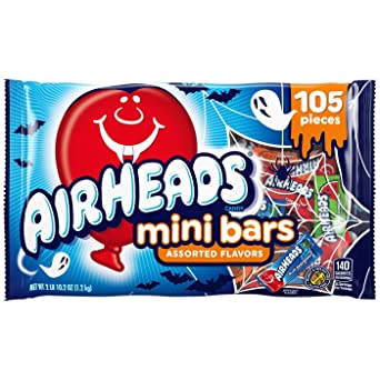 AIRHEADS HALLOWEEN CANDY, 105 CT