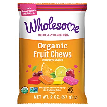 Wholesome Fair Trade Organic Fruit Chews, No Artificial Colors or High Fructose Corn Syrup, Non GMO & Gluten Free, Vegan, 2 Ounce (Pack of 12)