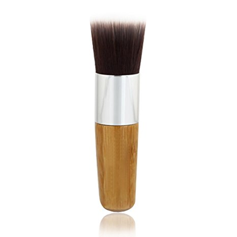 Beautyinside® Bamboo Makeup Applicator Tool for Women's Face, Powder, Foundation, Primer, Concealer, Bronzer, and Cheek Blushes--kabuki Brush