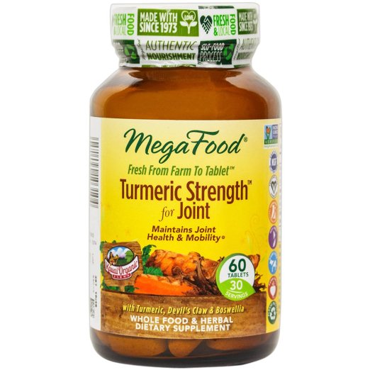 MegaFood - Turmeric Strength for Joint, Supports Joint Health & Mobility, 60 Tablets (FFP)
