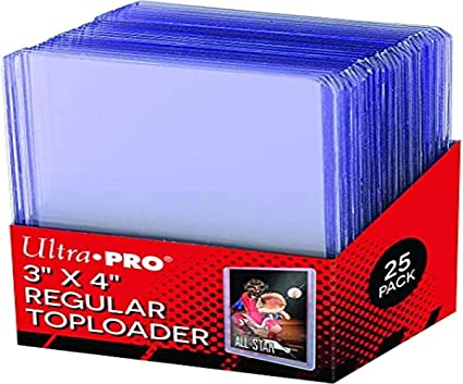 Ultra Pro 3" X 4" Clear Regular Toploader 25ct Top Loaders for Cards Baseball Card Protectors Hard Plastic Hard Card Sleeves Toploader Card Protectors Card Top Loaders