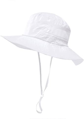 Lenikis Kids Sun Hats UPF 50  Sun Protection Hat Summer Wide Brim Bucket Hat Adjustable Strap Toddler Sun Hat