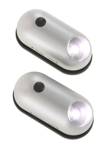 Light It! By Fulcrum 20041-301, LED Wireless Mini Stick On Drawer Lights, 2 Inch, Silver, 2-Pack