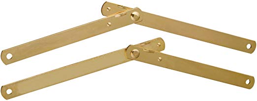 Stanley Hardware 9-1/2-by-1/2-Inch Folding Table Leg Piece, Bright Brass, 2-Pack #763755