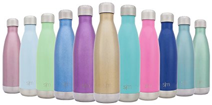 Simple Modern Vacuum Insulated Wave Bottle - Double Walled Stainless Steel Water Thermos Cup - Compare to S'well, Contigo, Yeti, Hydro Flask - Cola Style Sports Tumbler