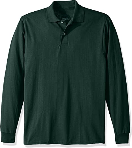 Jerzees Men's Spot Shield Long Sleeve Polo Sport Shirt