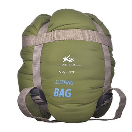 BESTEAM Envelope Outdoor Sleeping Bag Camping Travel Hiking Multifuntion Ultra-light (Army Green)