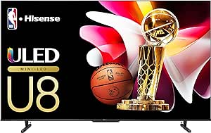 Hisense 55-Inch Class U8 Series Mini-LED ULED 4K UHD Google Smart TV (55U8N, 2024 Model) - QLED, Native 144Hz, Full Array Local Dimming, Game Mode Pro, Alexa Compatibility