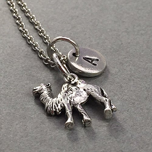 Camel charm necklace, animal necklace, personalized necklace, animal jewelry, safari necklace, initial necklace