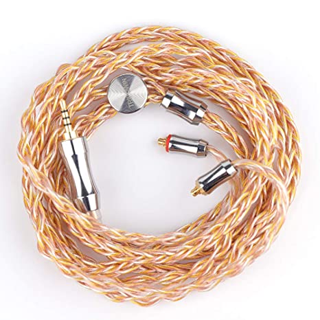 Tripowin NUCOOL 21 Core OFC 28 Core Silver-Plated Copper Mixed Braided Cable with 3.5mm Plug, 0.78mm 2Pin Connector (MMCX-2.5mm, NUCOOL)