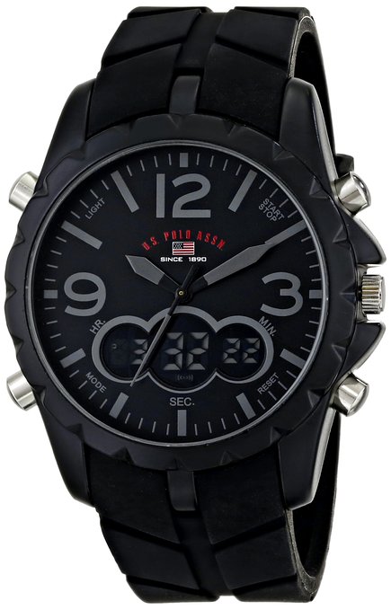 U.S. Polo Assn. Sport Men's US9287 Watch with Black Rubber Band