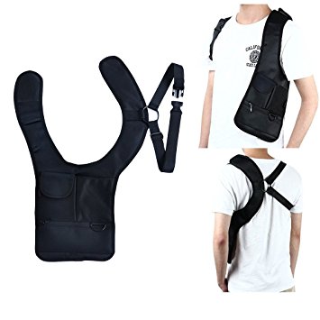 Jhua Anti-thief Hidden Security Bag Underarm Shoulder Armpit Bag Holster Portable Backpack for Phone/ Money/ Passport Tactical Bag Multi-purpose Concealed Pack for Travel/ Outdoors