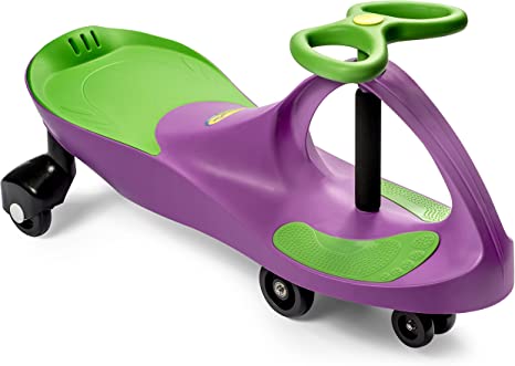 PlaSmart Inc. Inc. The Original PlasmaCar by Purple/Lime Ride on Toy, Ages 3 Yrs and up, No Batteries, Gears, or Pedals, Twist, Turn, Wiggle for Endless Fun