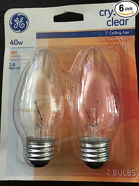 General Electric 48396 40-Watt Ceiling Fan/ Chandelier Light Bulb