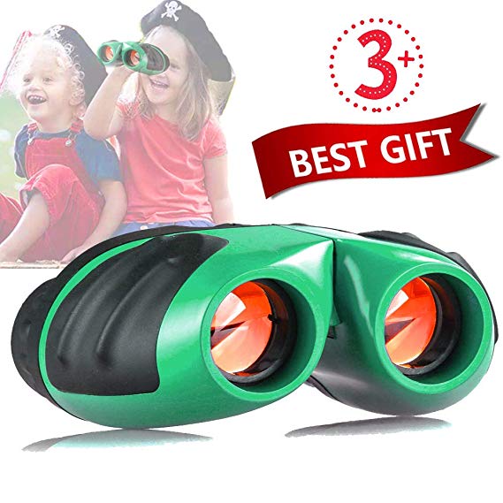 Binoculars for Kids - Best Toy Gift for 3-10 Year Old Boys Girls,Niskite Compact Shockproof Small Outdoor Spotting Telescope for Bird Watching, Camping and Hunting