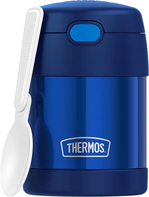 THERMOS FUNTAINER 10 Ounce Stainless Steel Kids Food Jar, Navy