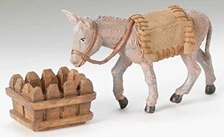 Fontanini Mary's Donkey Animal Italian Nativity Village Figurine 3 Piece Set