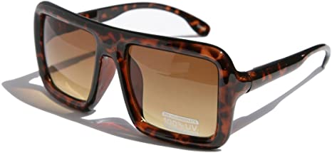 Oversized Square Hipster Thick Frame Unisex Rectangular Sunglasses