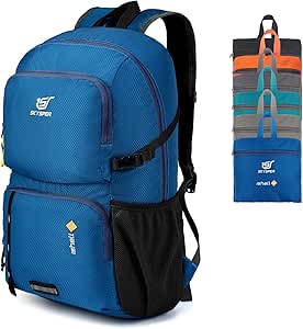 SKYSPER Lightweight Packable Backpack - 30L Hiking Daypack with Wet Pocket Foldable Travel Carry-on Backpack for Women Men