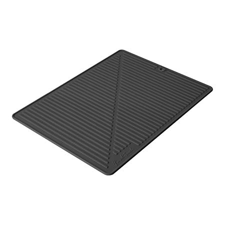 Final Touch FTA1880-7 Silicone Glass Drying Mat, Black