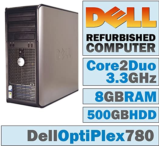 Dell OptiPlex/Core 2 Duo E8600 @ 3.33 GHz/New 8 GB Memory/500 GB HDD/DVD-RW/WINDOWS 10 Home - (Certified Reconditioned)