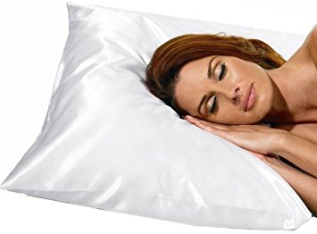 Luxury Satin Pillow Case (King, White)