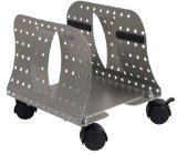 Allsop Metal Art CPU Caddy Adjustable Width Mobile Computer Stand with 4 Caster Wheels - Pewter 27761