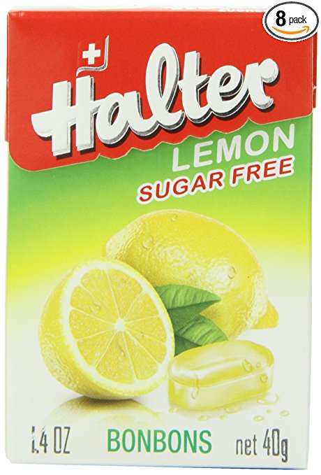 Halter Sugar-Free Bonbons, Lemon 1.40 oz (Pack of 8)