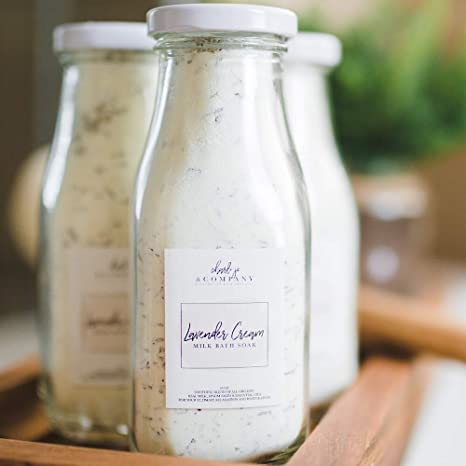 Lavender Cream Bath Milk Soak. All Local Ingredients In A Glass Bottle And Made In The USA. (2)