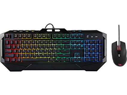 ROSEWILL Gaming RGB Keyboard and Mouse Combo, Dedicated Multimedia Keys, Mem-Chanical Keyboard with RGB backlit & 26-key Anti-ghosting bundle with precise gaming Mouse (Fusion C40)