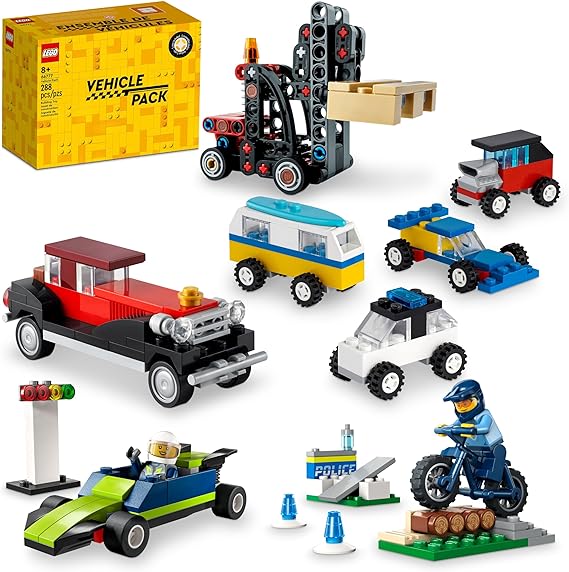 LEGO Creator Vehicle Pack 66777 Collectible Car Set with Buildable Car Toys, Great Party Favors for Goodie Bags or Stocking Stuffers for Boys, Girls and Kids Ages 8 and Up