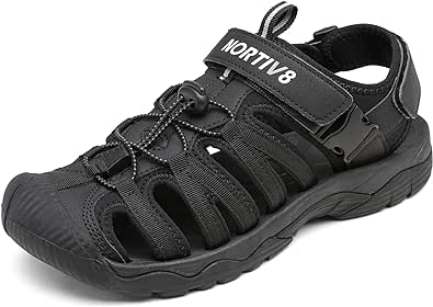 NORTIV8 Men's Sandals, Closed Toe Athletic Sport Sandals, Mens Summer Shoes, Lightweight Trail Walking Sandals for Men