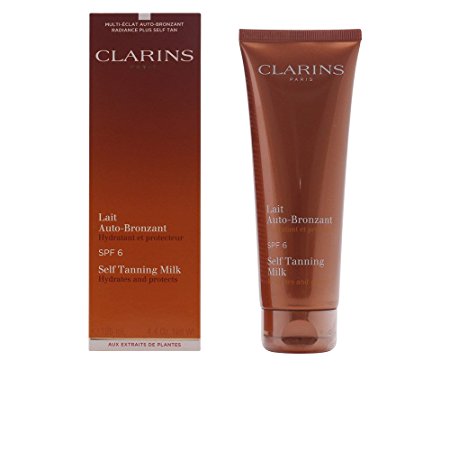 Clarins Self Tanning Milk SPF 6 for Unisex, 4.2 Ounce