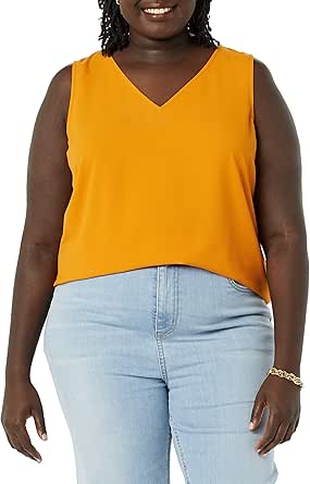 Amazon Essentials Women's Regular-Fit Sleeveless Layering Tank Top (Available in Plus Size)