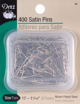 Dritz 26 Satin Pins, 1-1/16-Inch (400-Count)